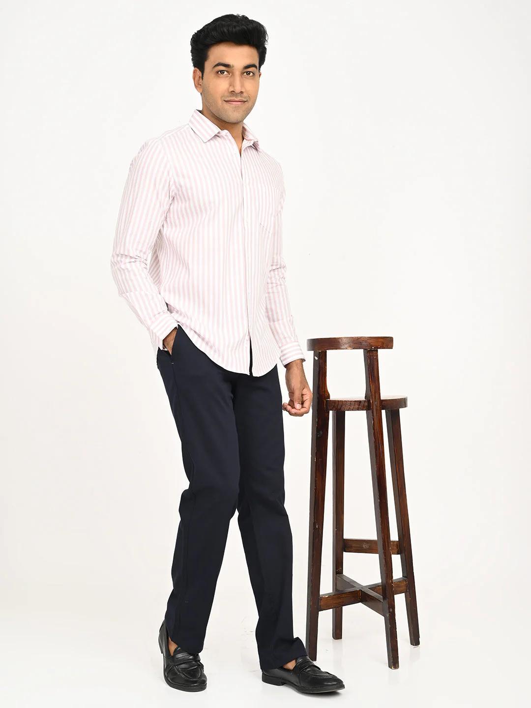 Men's Striped Full Sleeve Cotton Shirt - Image 6