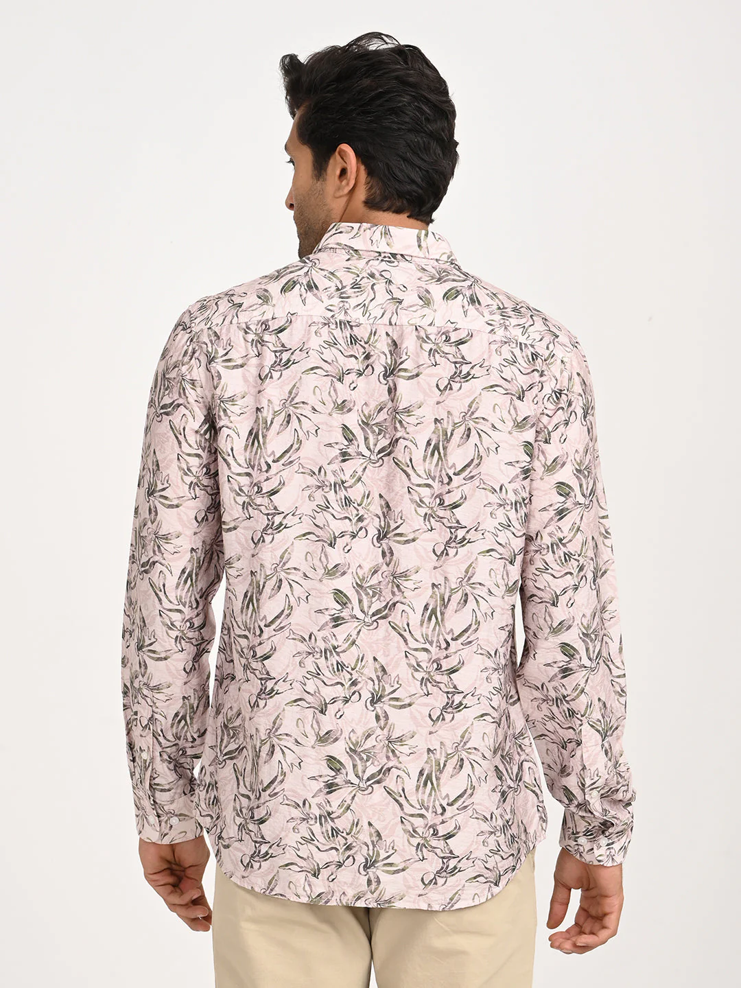 Men's Printed Full Sleeve Nylon Blend Shirt - Image 4