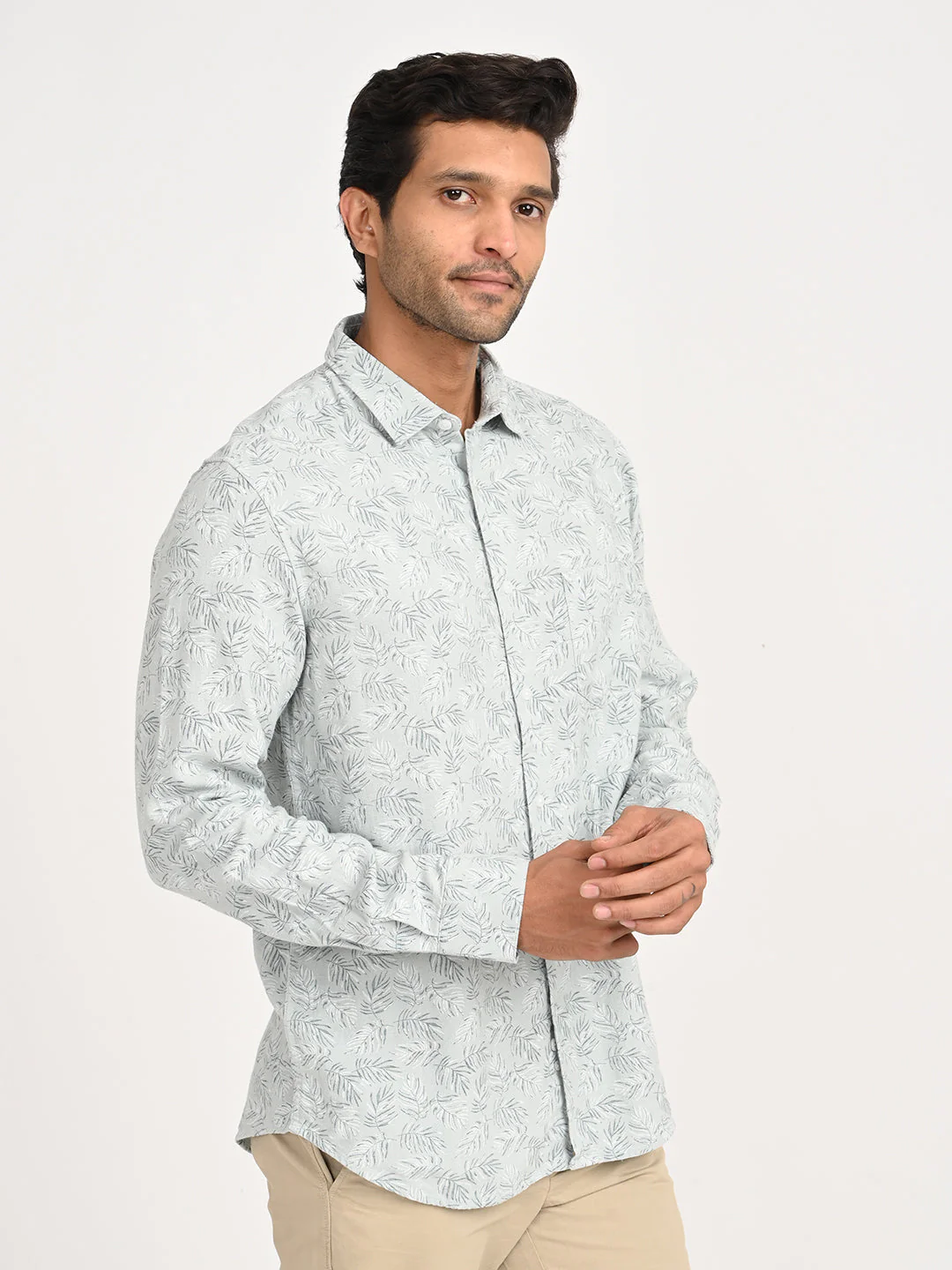 Men's Printed Full Sleeve Viscose Blend Shirt - Image 3