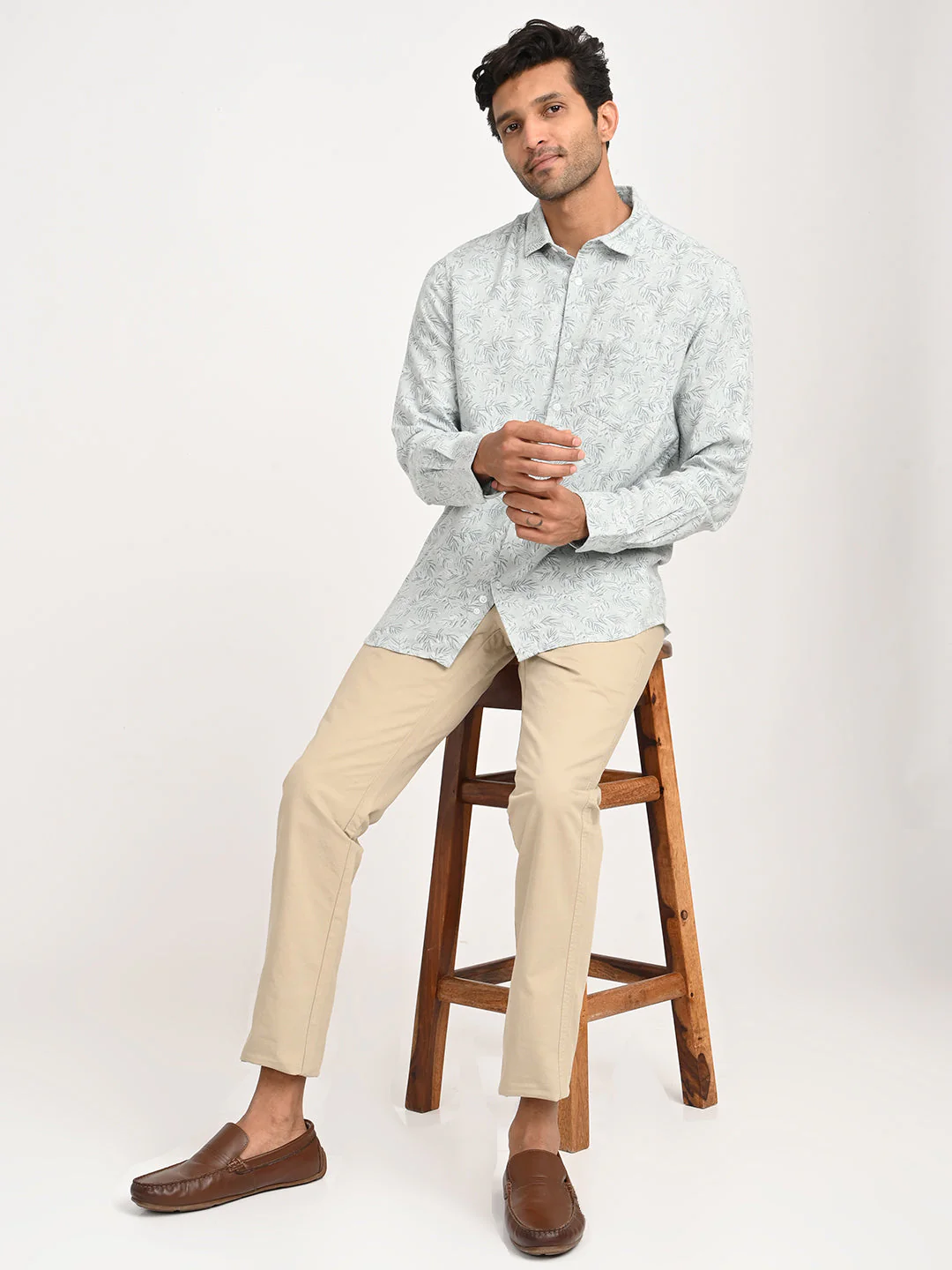 Men's Printed Full Sleeve Viscose Blend Shirt - Image 6