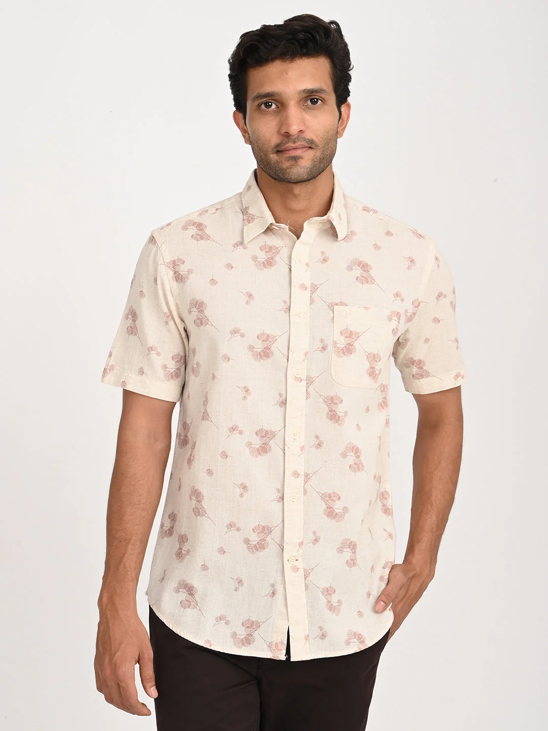 Men's Printed Half Sleeve Cotton Blend Shirt