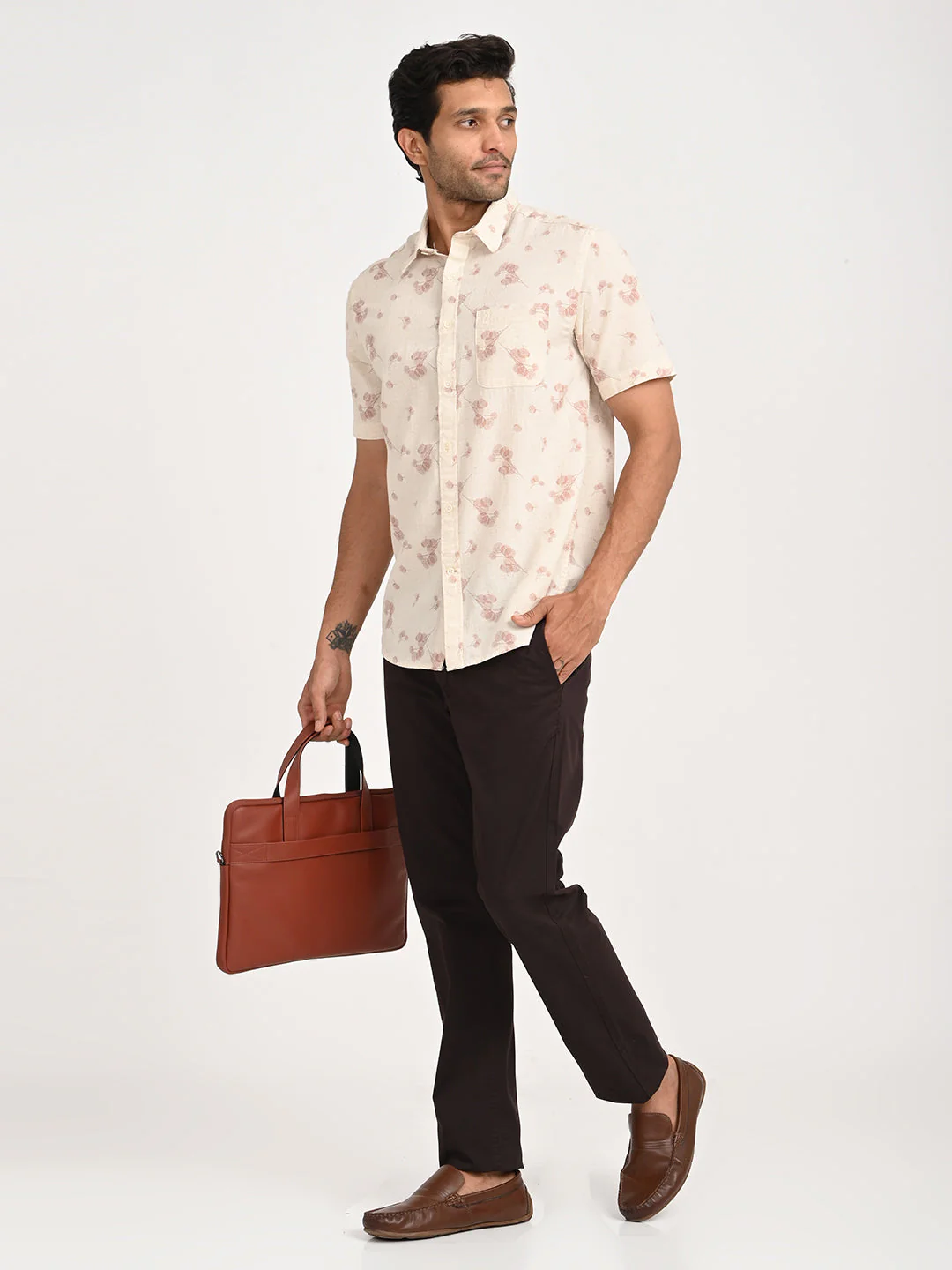 Men's Printed Half Sleeve Cotton Blend Shirt - Image 6