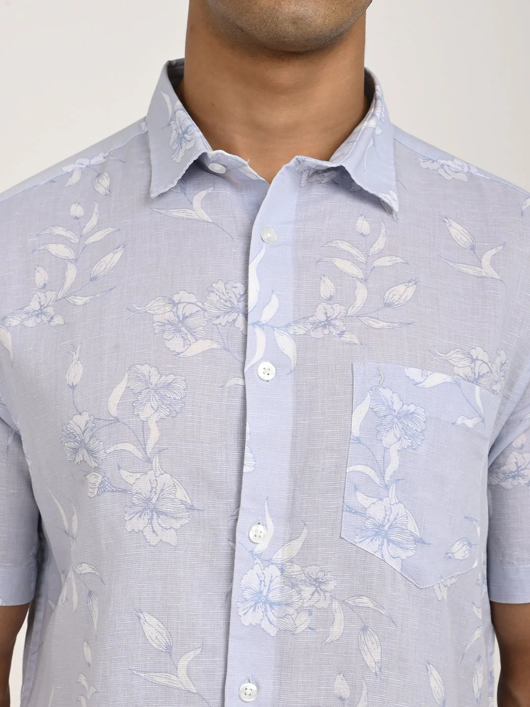 Men's Printed Half Sleeve Cotton Blend Shirt - Image 5