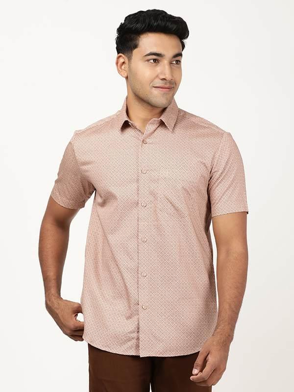 Men's Printed Half Sleeves Cotton Shirt
