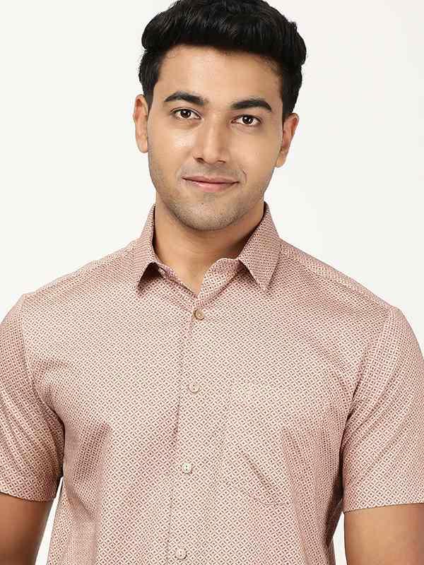Men's Printed Half Sleeves Cotton Shirt - Image 2