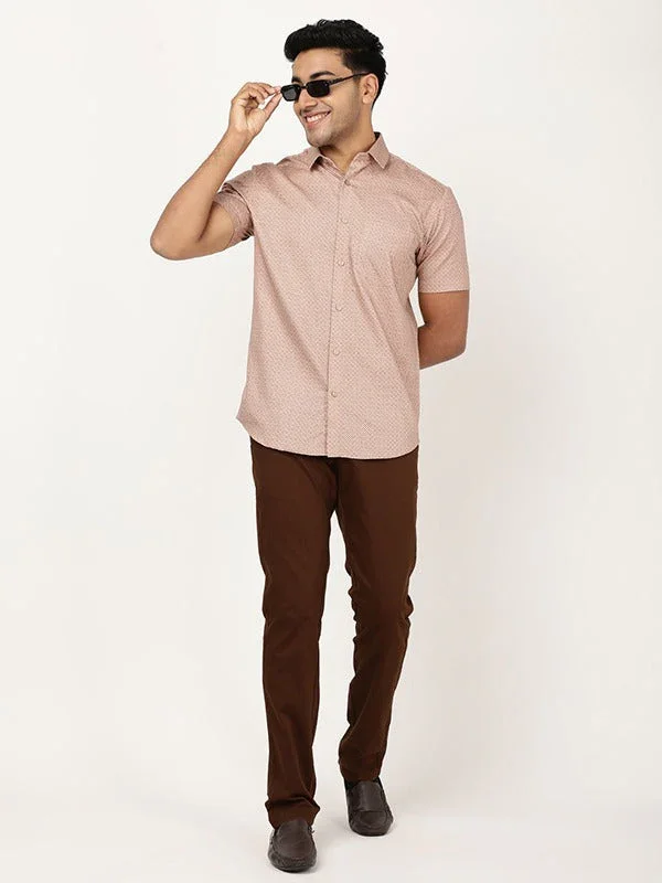 Men's Printed Half Sleeves Cotton Shirt - Image 4