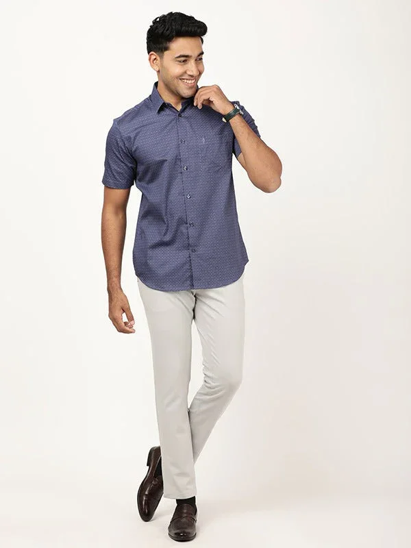 Men's Printed Half Sleeves Cotton Shirt - Image 9