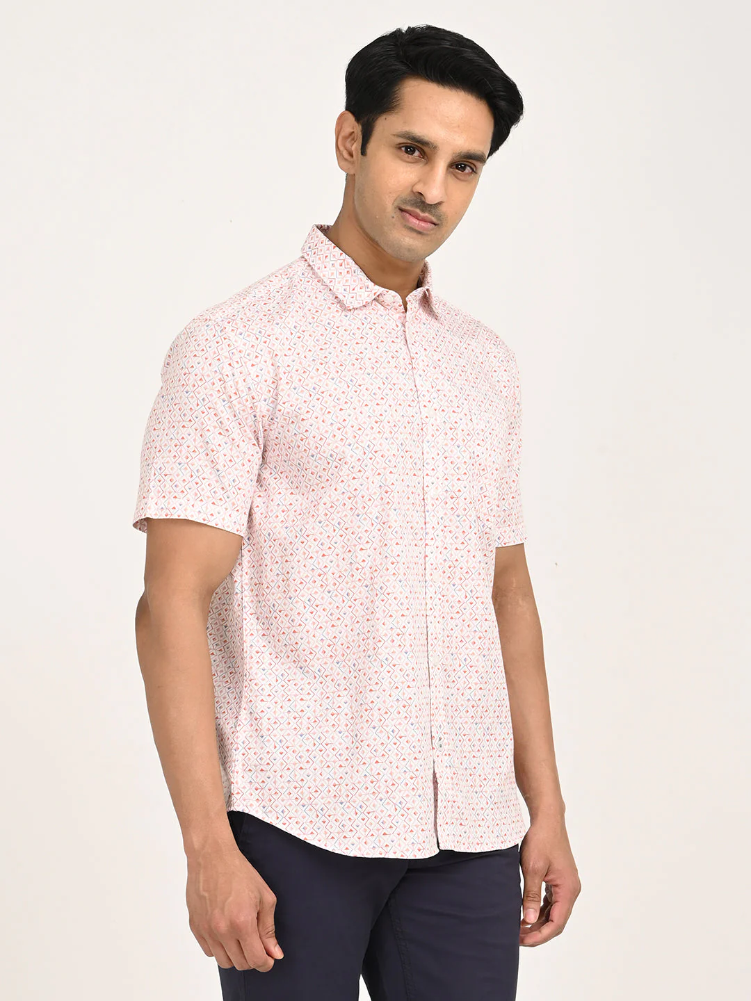 Men's Printed Half Sleeve Cotton Shirt - Image 3
