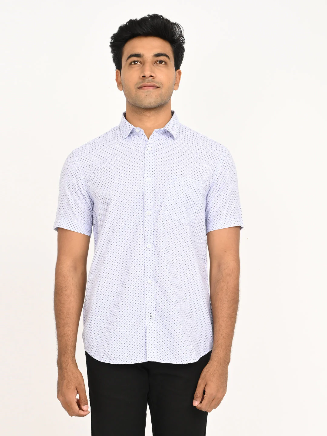 Men's Printed Half Sleeve Cotton Shirt