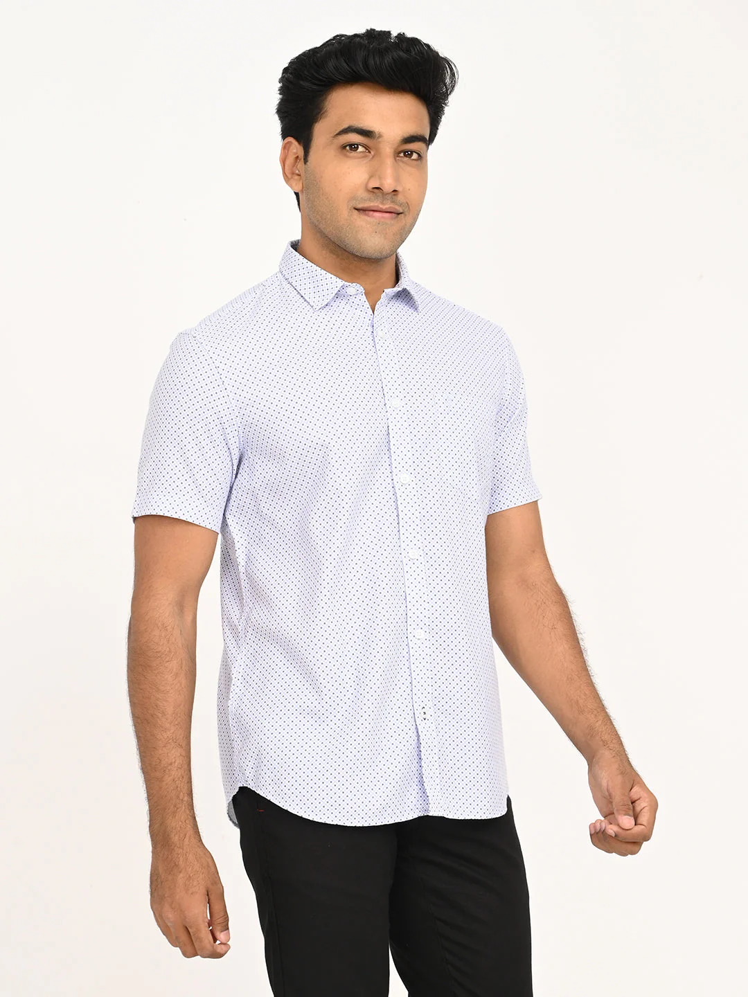 Men's Printed Half Sleeve Cotton Shirt - Image 3