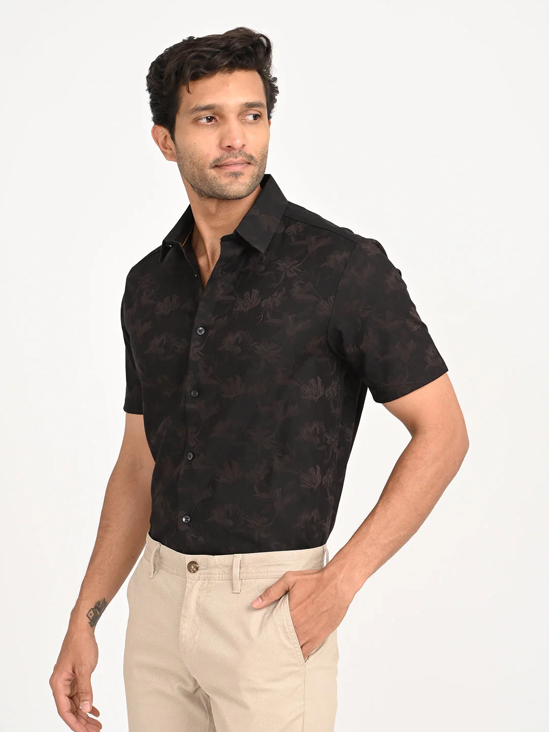 Men's Printed Half Sleeve Cotton Shirt - Image 2