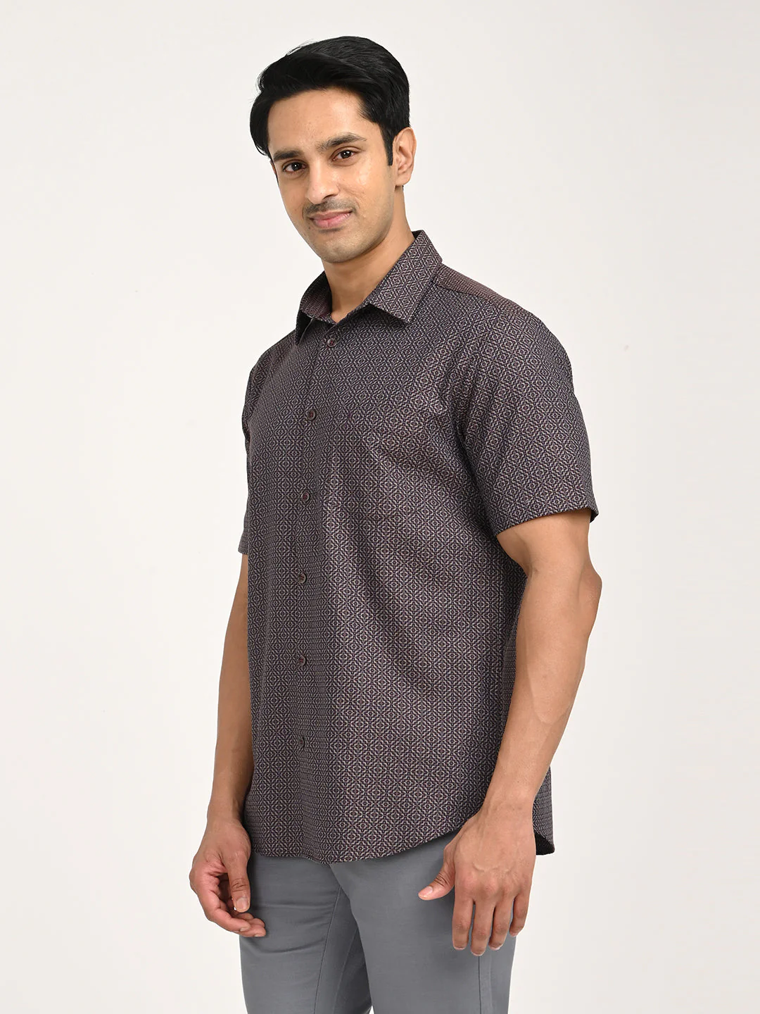 Men's Printed Half Sleeve Cotton Shirt - Image 2