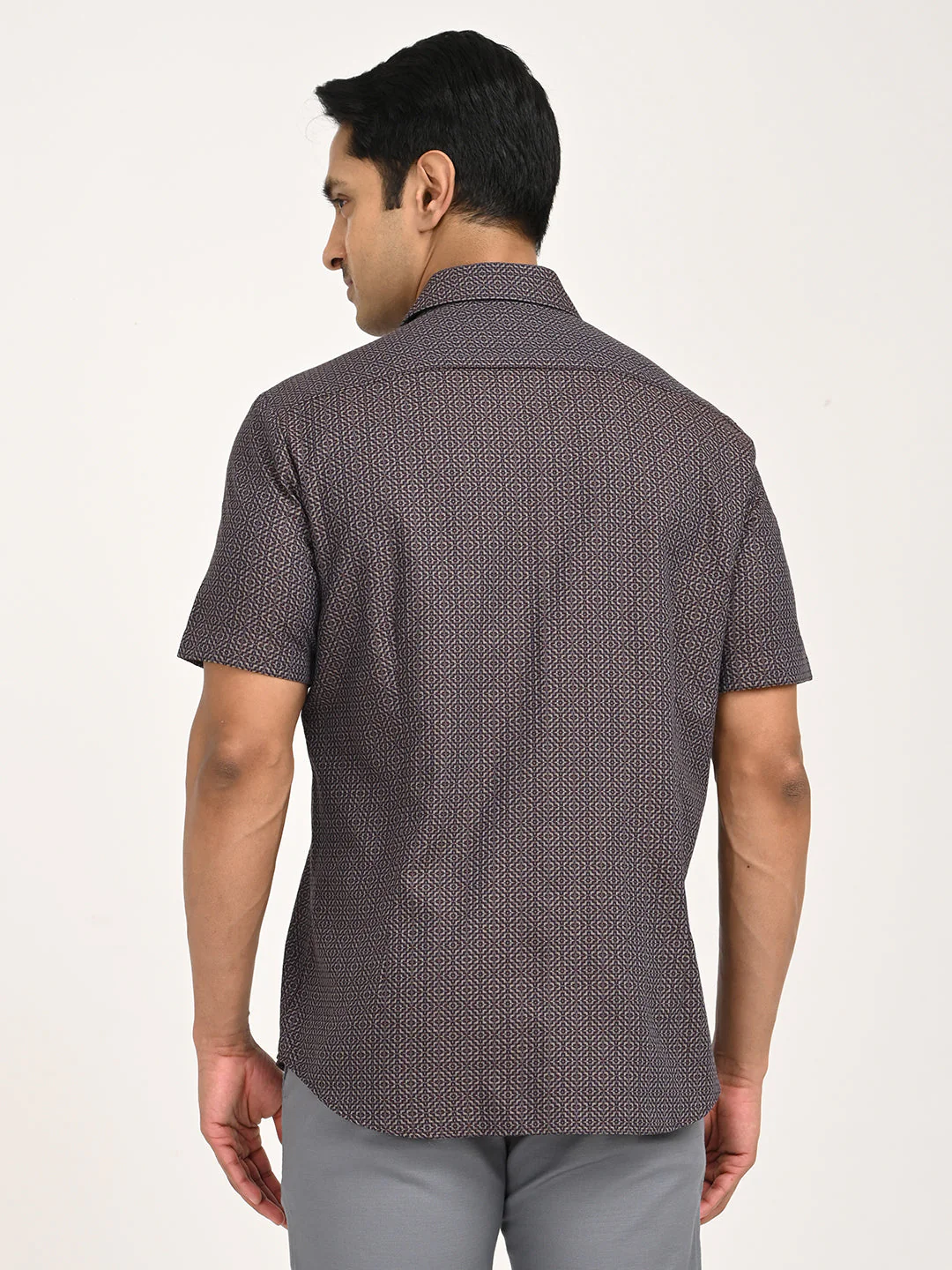 Men's Printed Half Sleeve Cotton Shirt - Image 4