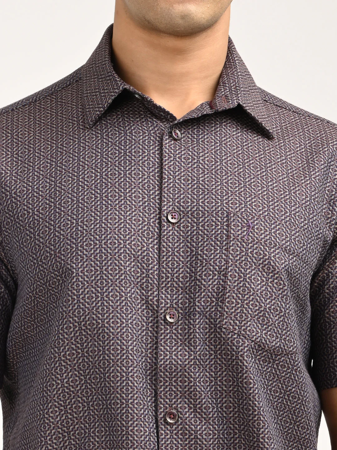 Men's Printed Half Sleeve Cotton Shirt - Image 5