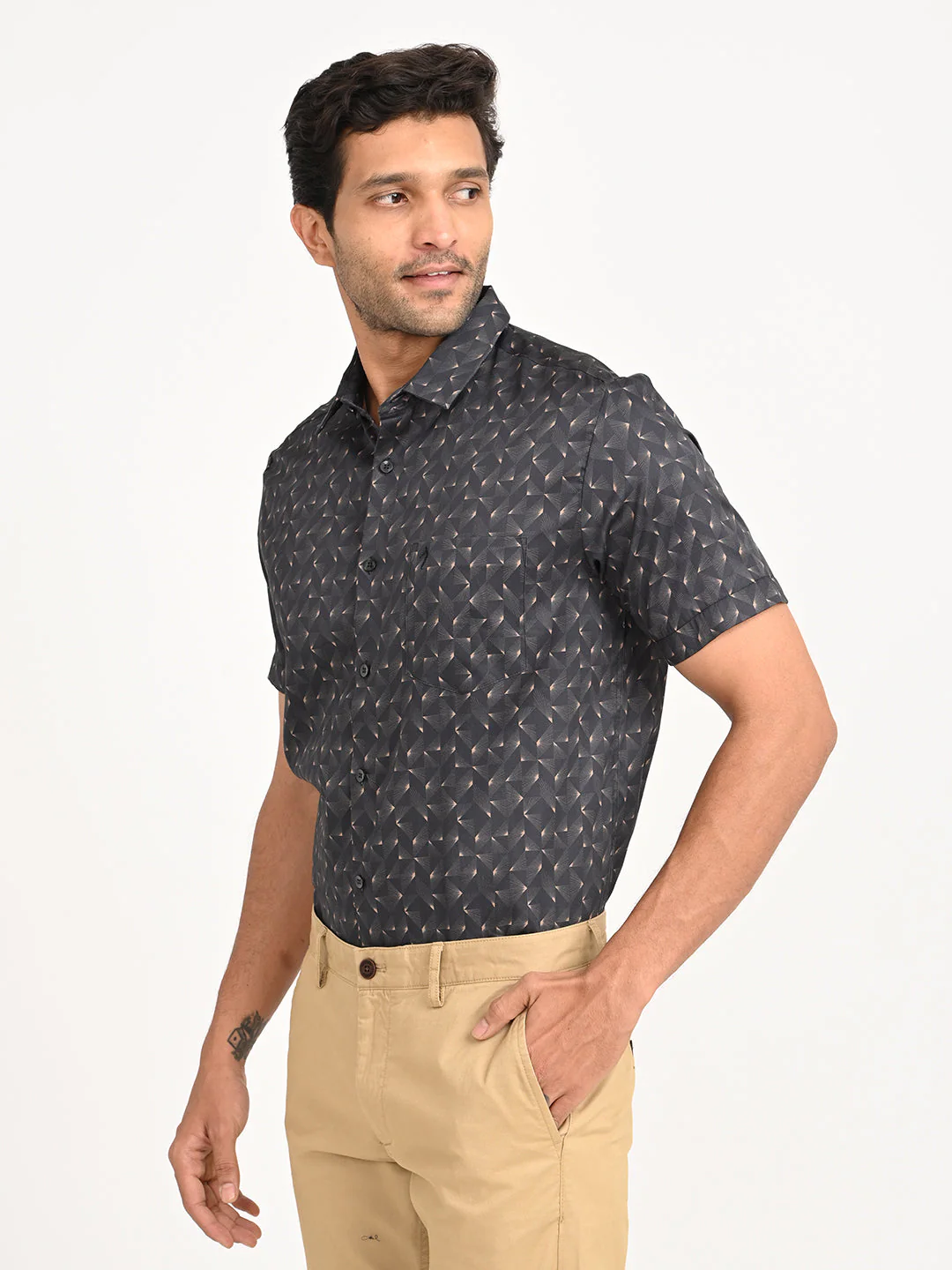 Men's Printed Half Sleeve Cotton Shirt - Image 2