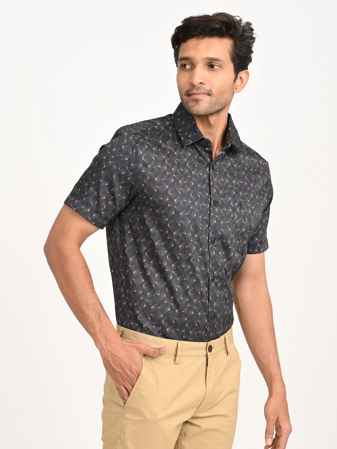 Men's Printed Half Sleeve Cotton Shirt - Image 3