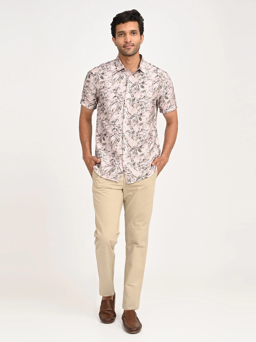 Men's Printed Half Sleeve Nylon Blend Shirt - Image 6