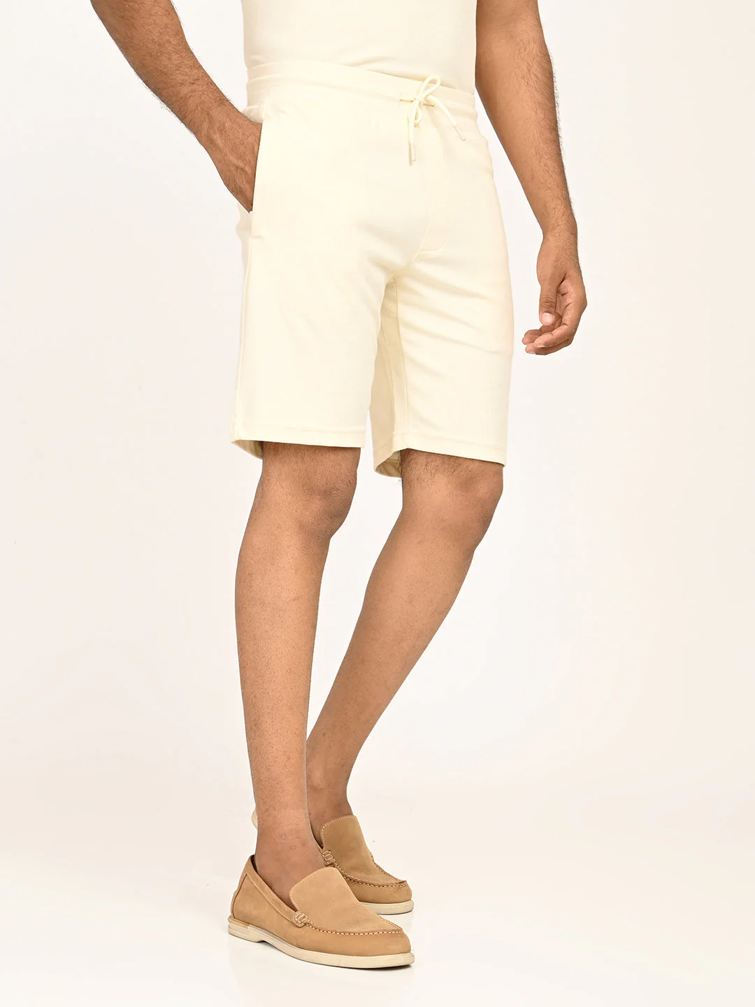 Men's Solid Cotton Blend Shorts - Image 2