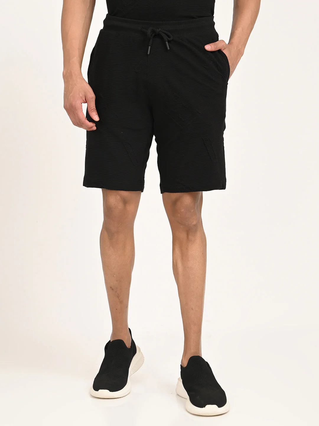 Men's Solid Cotton Blend Shorts