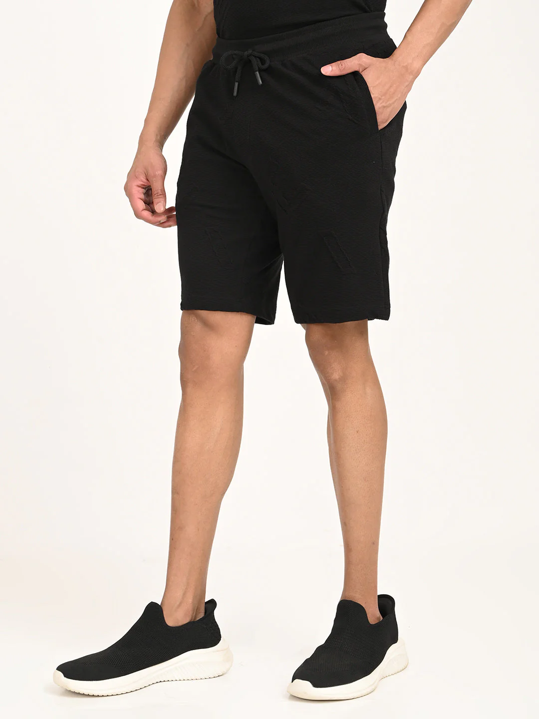 Men's Solid Cotton Blend Shorts - Image 2