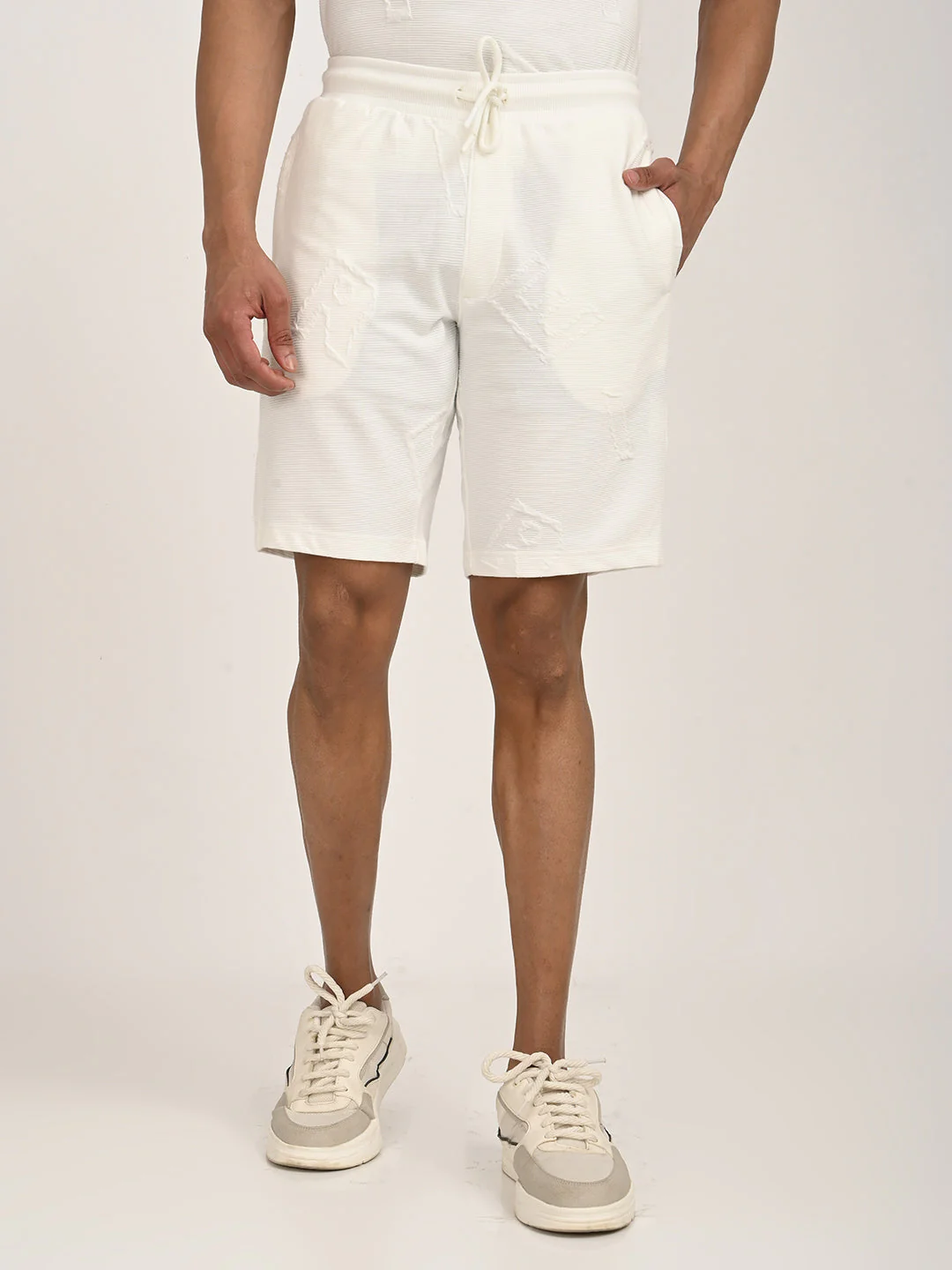 Men's Solid Cotton Blend Shorts - Image 7