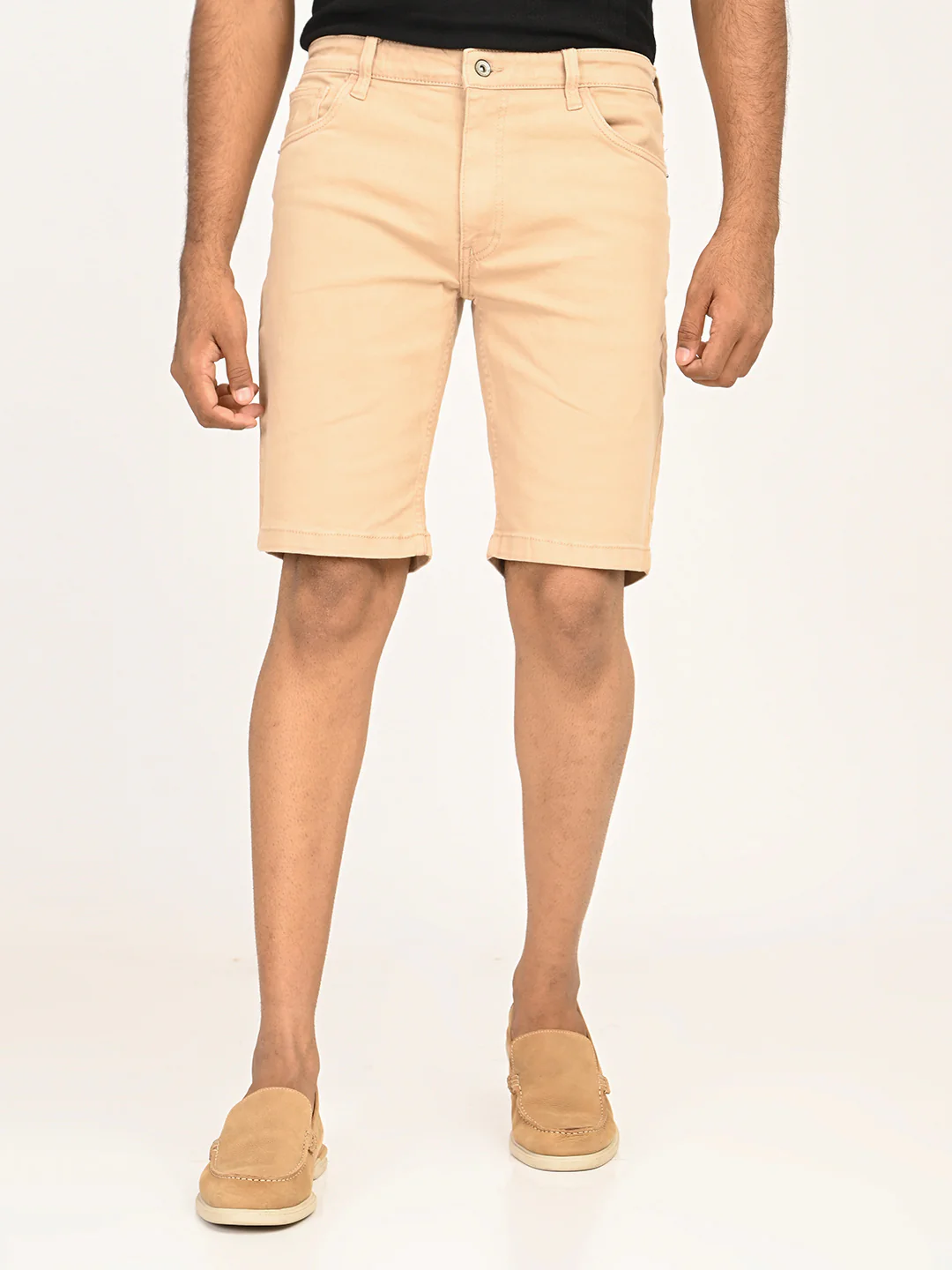 Men's Solid Cotton Stretch Shorts