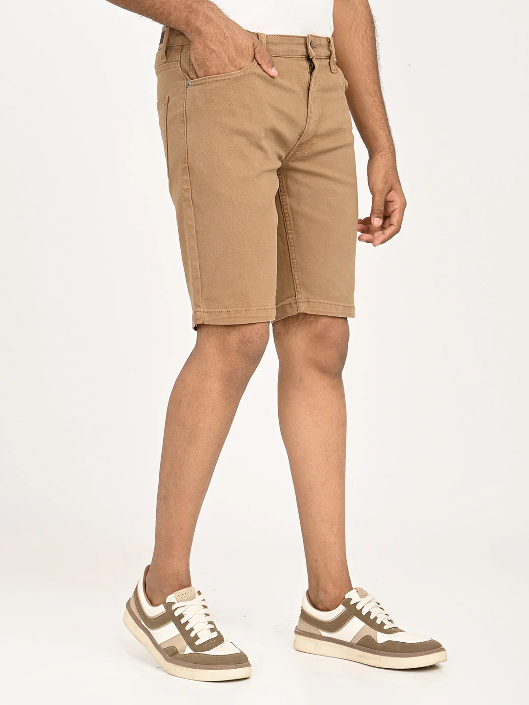 Men's Solid Cotton Stretch Shorts - Image 10