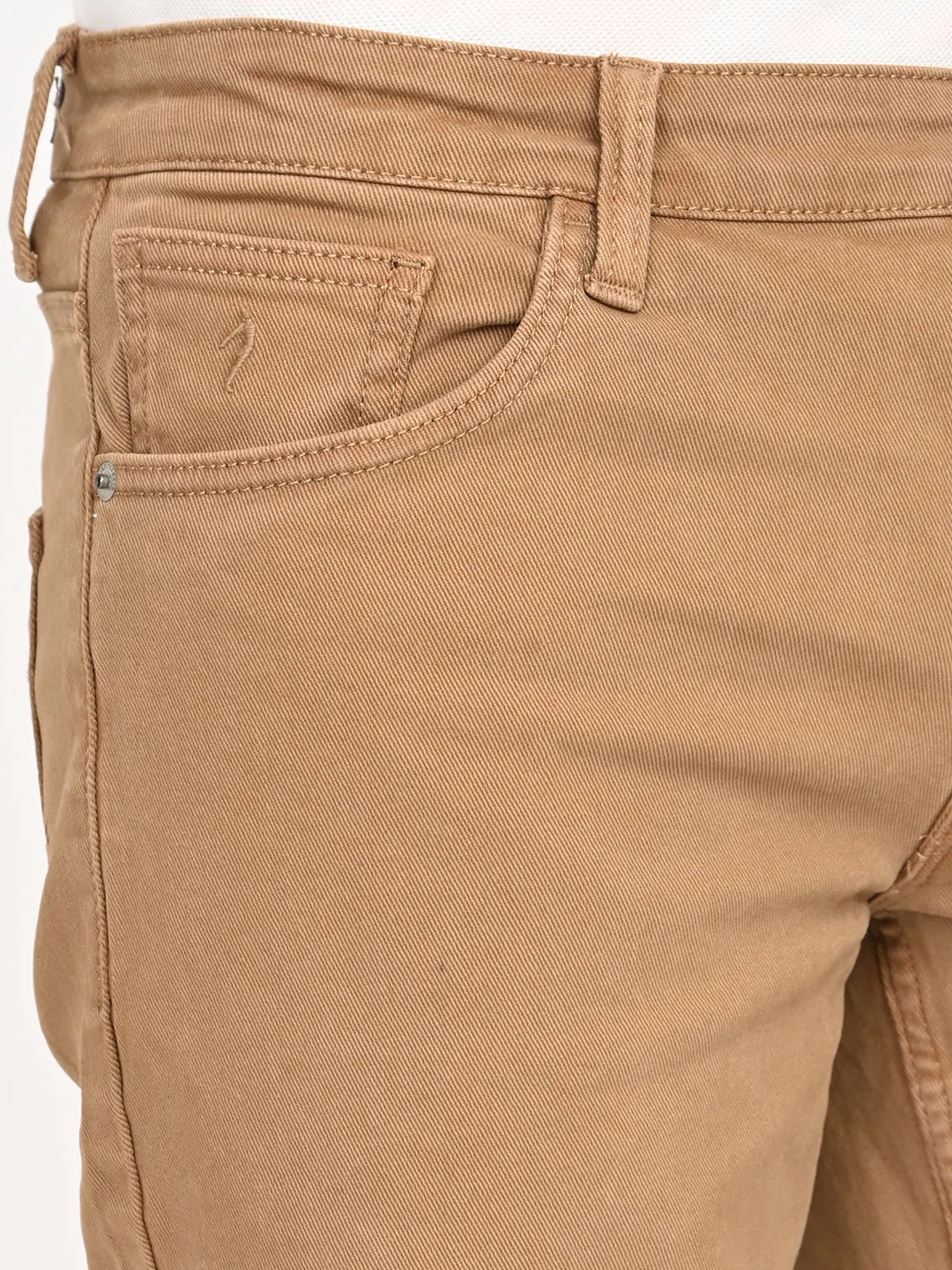 Men's Solid Cotton Stretch Shorts - Image 12