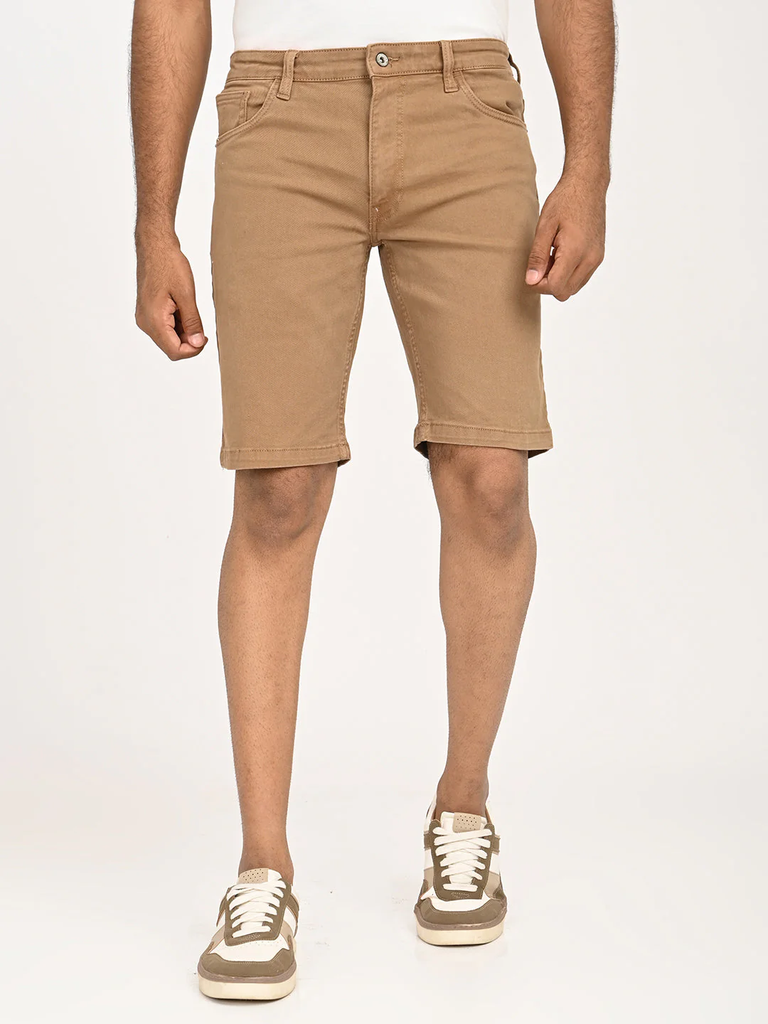 Men's Solid Cotton Stretch Shorts - Image 8