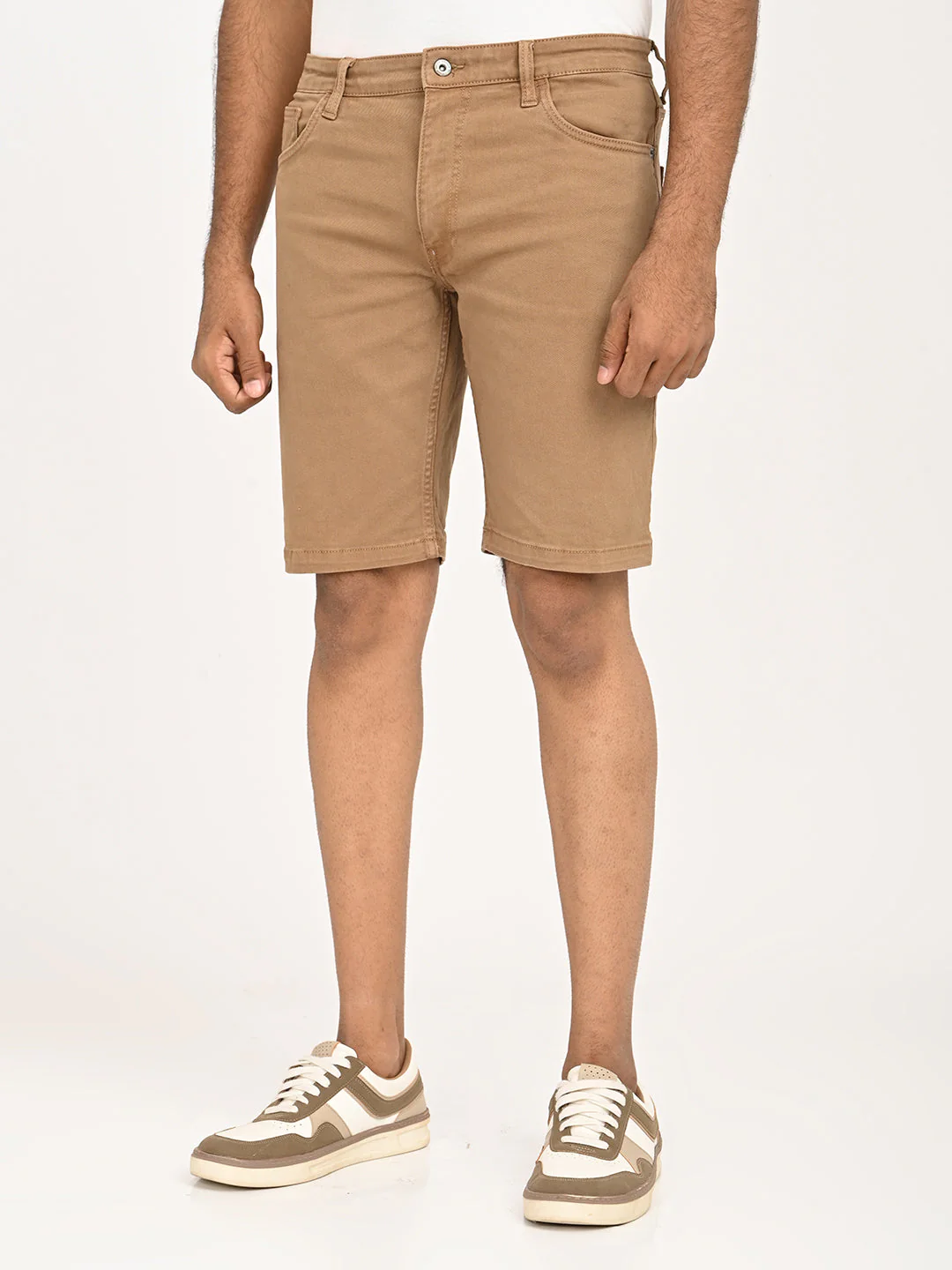 Men's Solid Cotton Stretch Shorts - Image 9