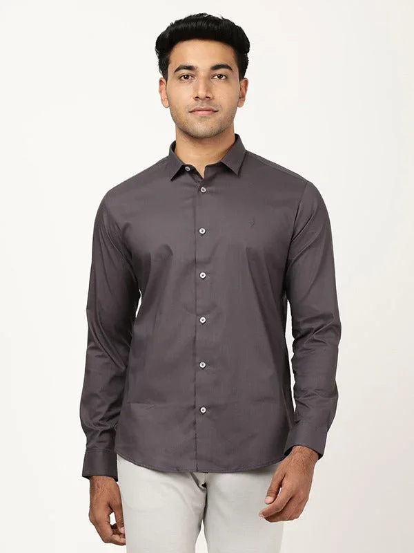 Men's Solid Full Sleeves Cotton Blend Shirt