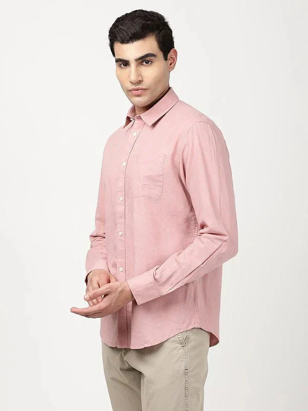 Men's Solid Full Sleeves Cotton Blend Shirt - Image 11