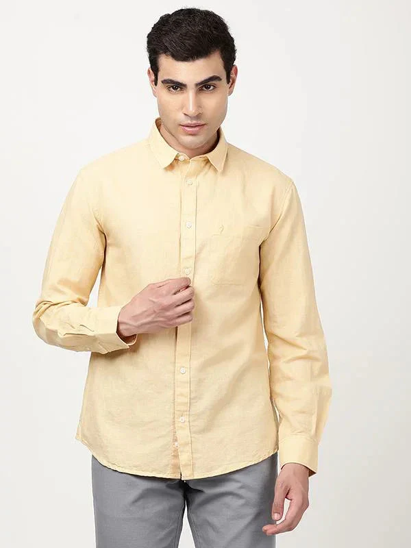 Men's Solid Full Sleeves Cotton Blend Shirt - Image 12