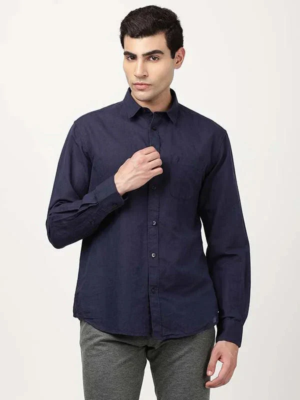 Men's Solid Full Sleeves Cotton Blend Shirt - Image 16
