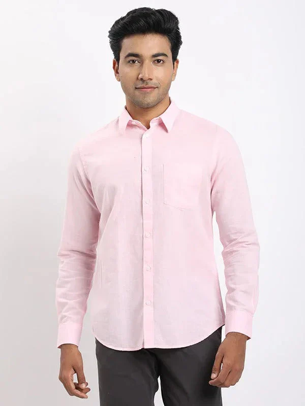 Men's Solid Full Sleeves Cotton Blend Shirt - Image 22