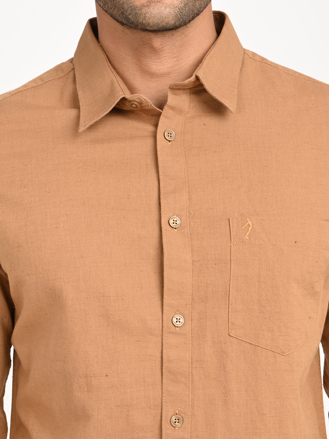 Men's Solid Full Sleeve Cotton Blend Shirt - Image 11
