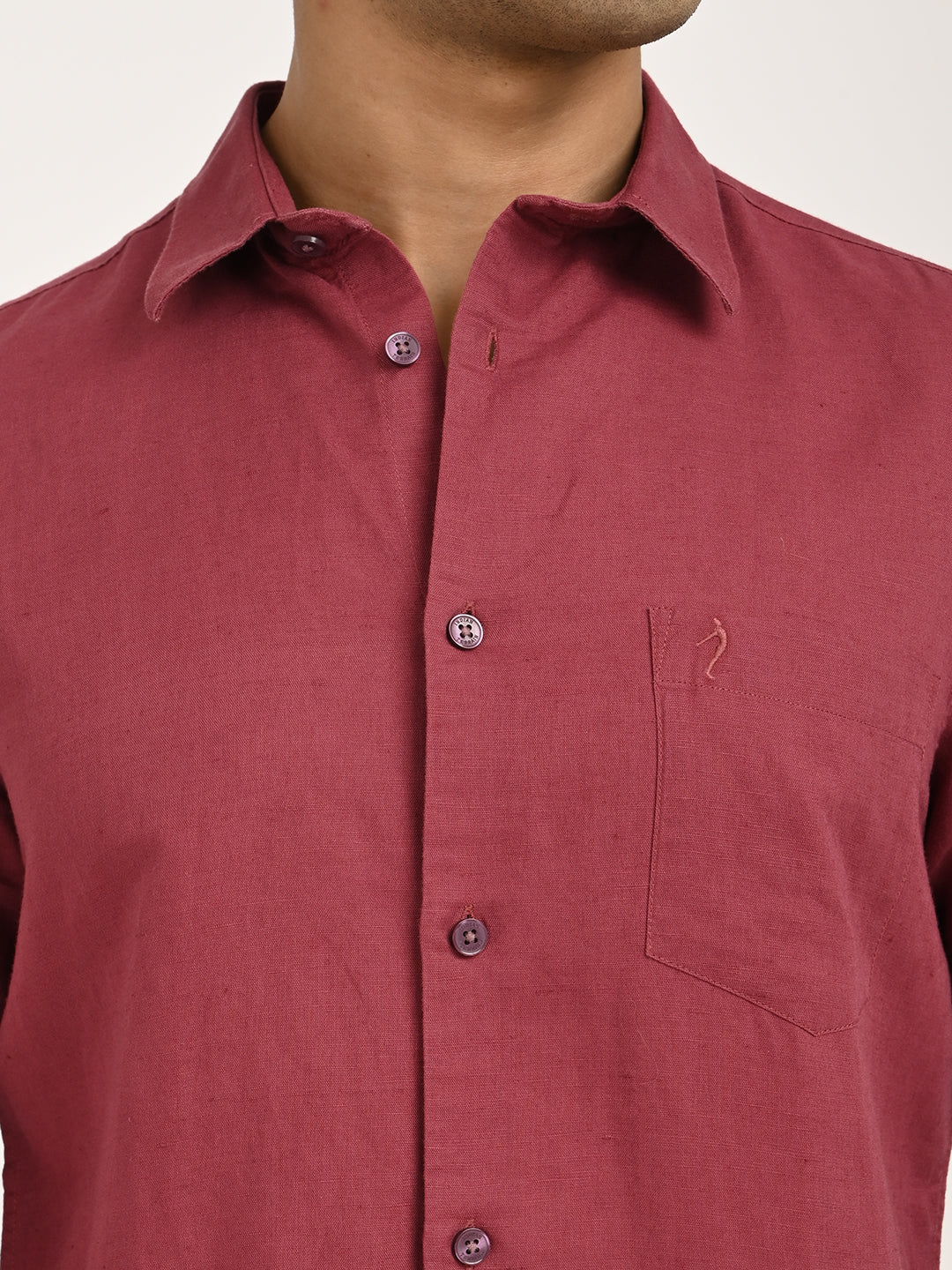 Men's Solid Full Sleeve Cotton Blend Shirt - Image 11