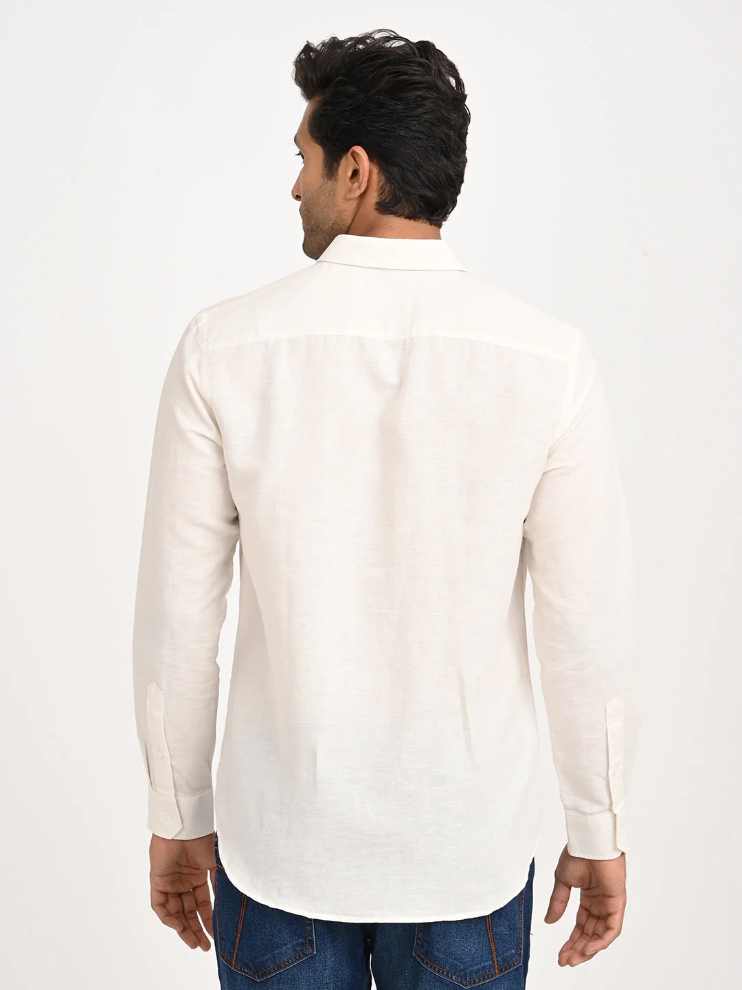 Men's Solid Full Sleeve Cotton Blend Shirt - Image 16