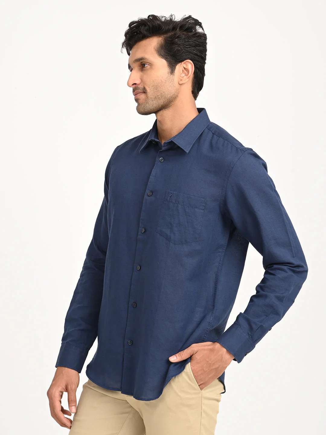 Men's Solid Full Sleeve Cotton Blend Shirt - Image 20
