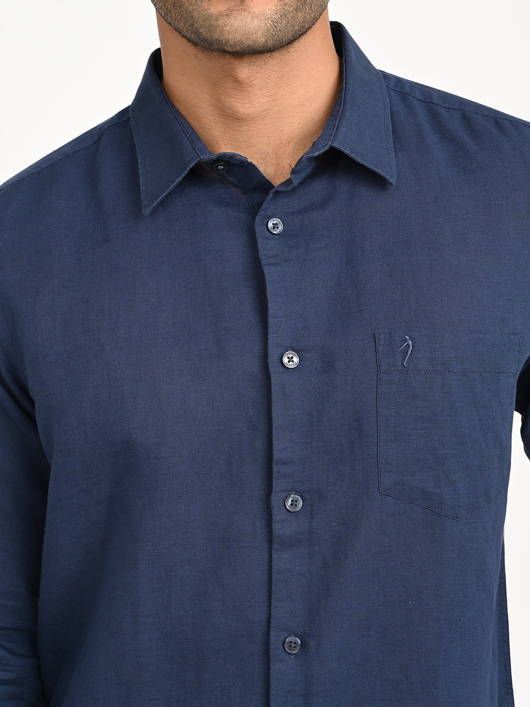 Men's Solid Full Sleeve Cotton Blend Shirt - Image 23