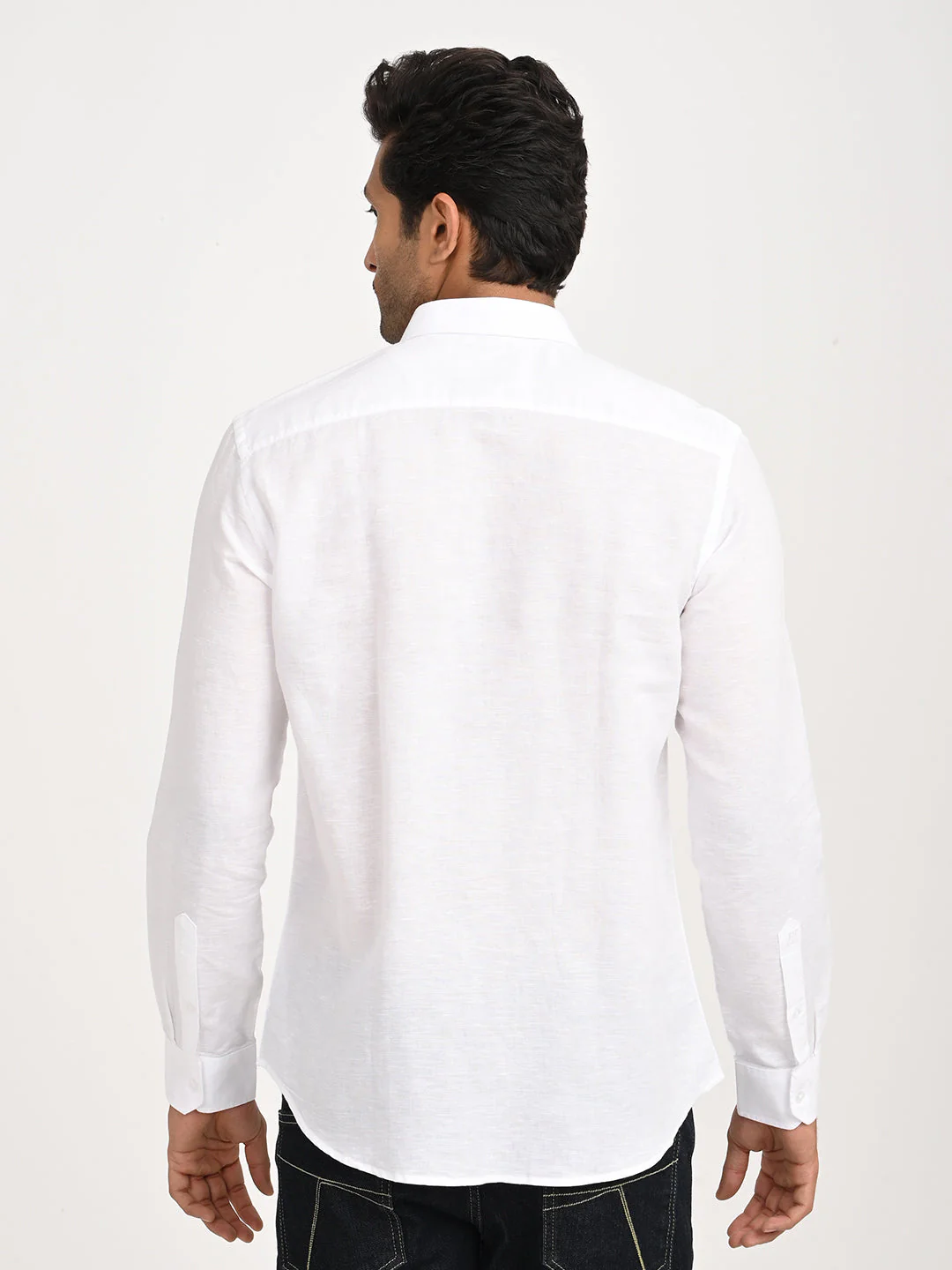 Men's Solid Full Sleeve Cotton Blend Shirt - Image 28