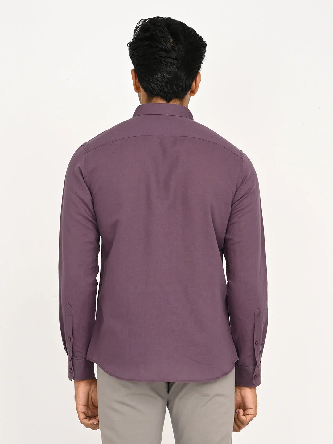 Men's Solid Full Sleeve Cotton Blend Shirt - Image 34