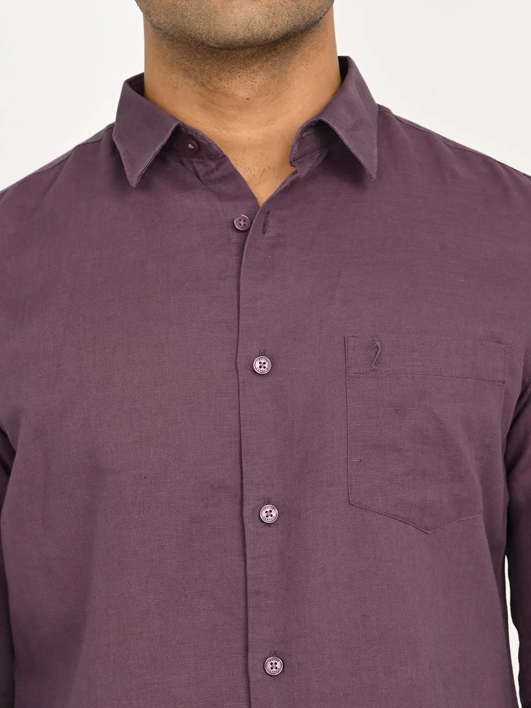 Men's Solid Full Sleeve Cotton Blend Shirt - Image 35