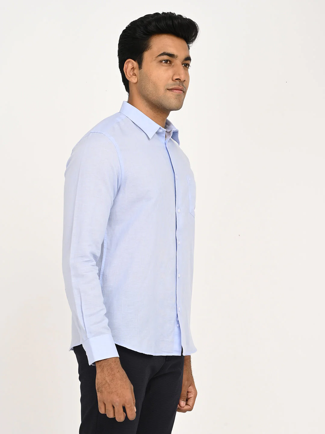 Men's Solid Full Sleeve Cotton Blend Shirt - Image 39
