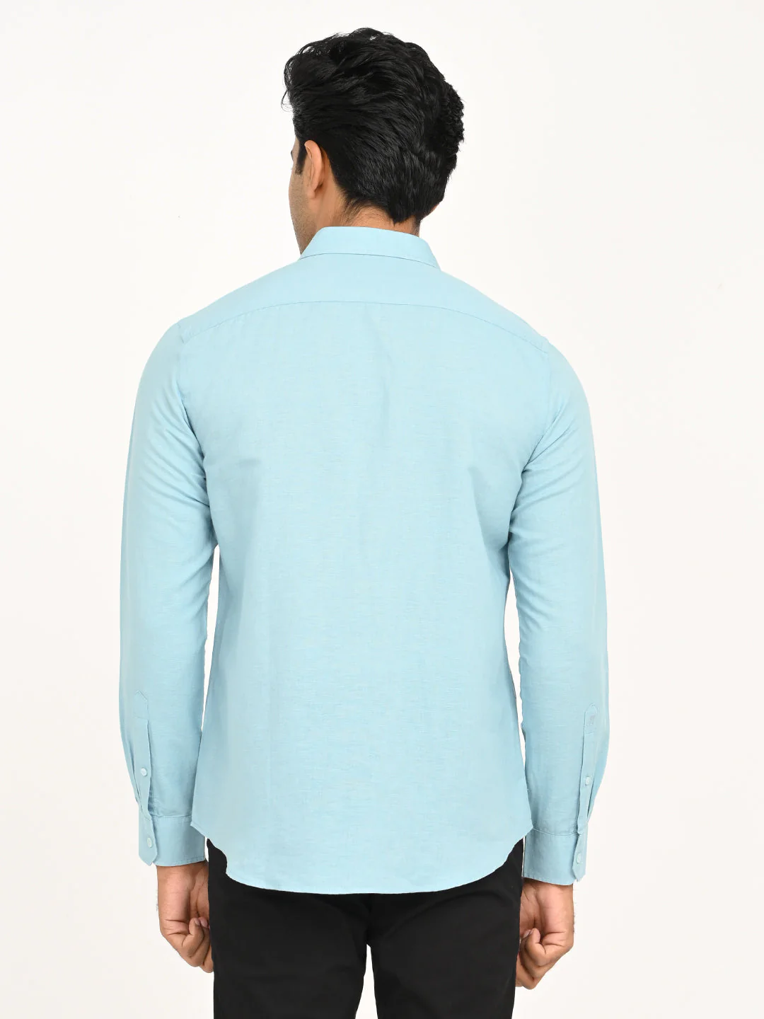 Men's Solid Full Sleeve Cotton Blend Shirt - Image 46