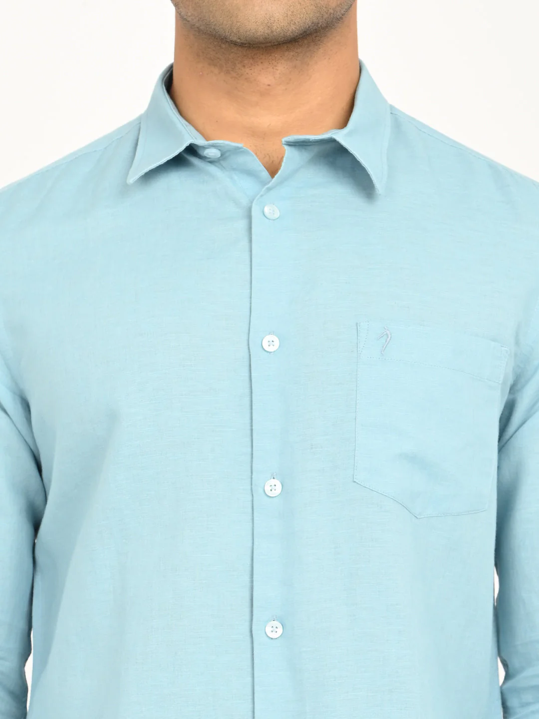 Men's Solid Full Sleeve Cotton Blend Shirt - Image 47