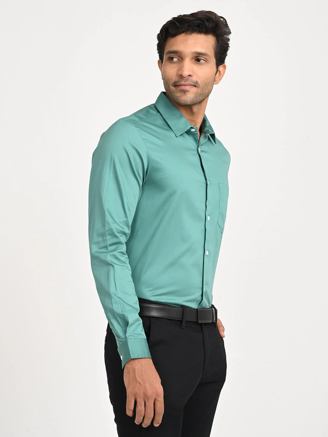 Men's Solid Full Sleeve Cotton Shirt - Image 15