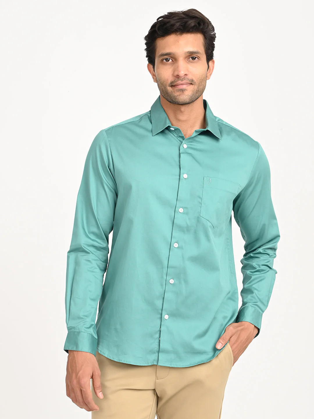 Men's Solid Full Sleeve Cotton Shirt - Image 19