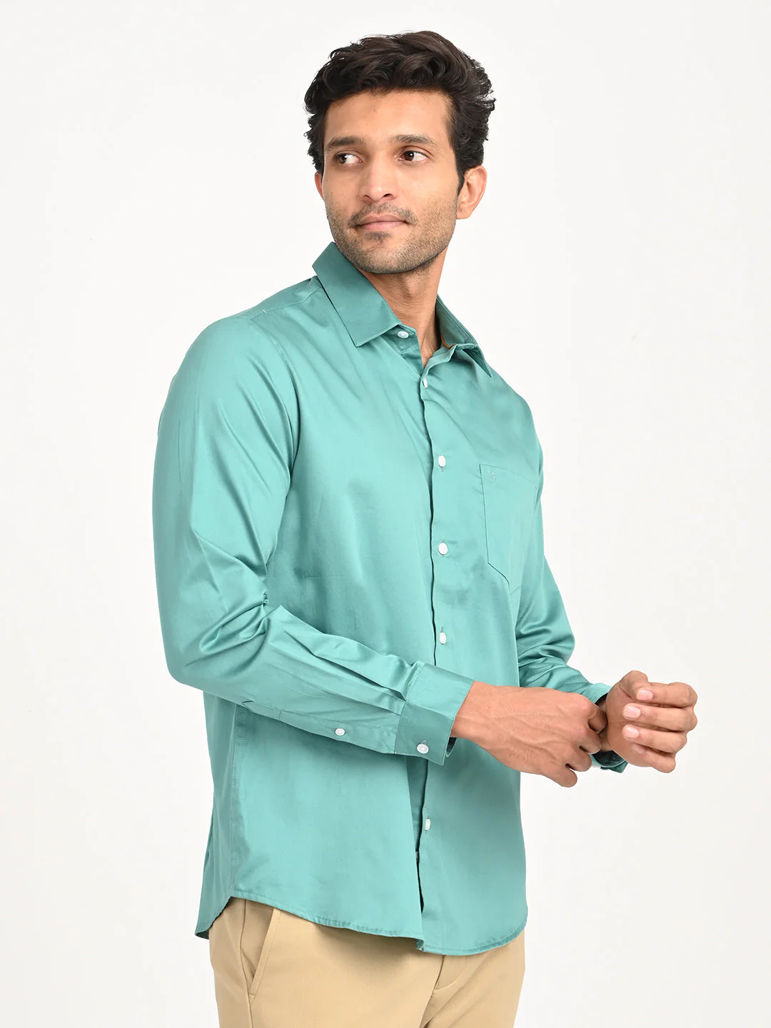 Men's Solid Full Sleeve Cotton Shirt - Image 21