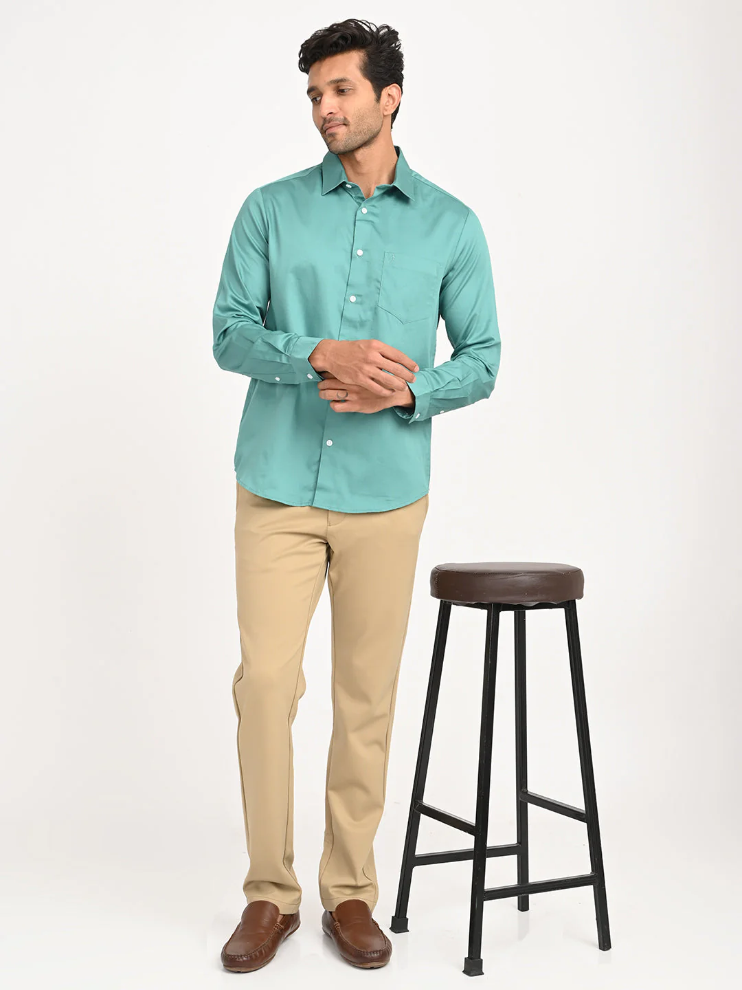 Men's Solid Full Sleeve Cotton Shirt - Image 24